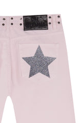 PINK JEANS GREY SHINY STAR