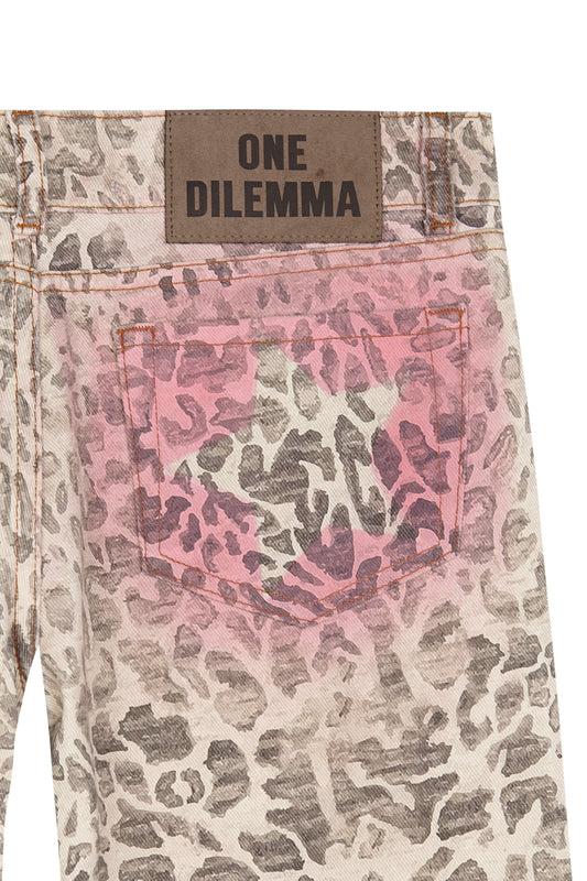LEOPARD PINK FLASH JEANS