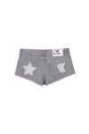 GREY MINI SHORT CROSSED STAR