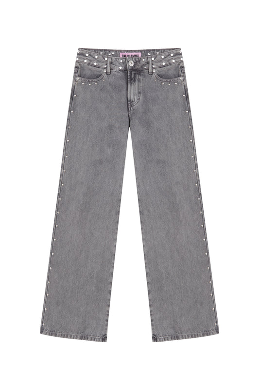 GREY JEANS ZEBRA STAR