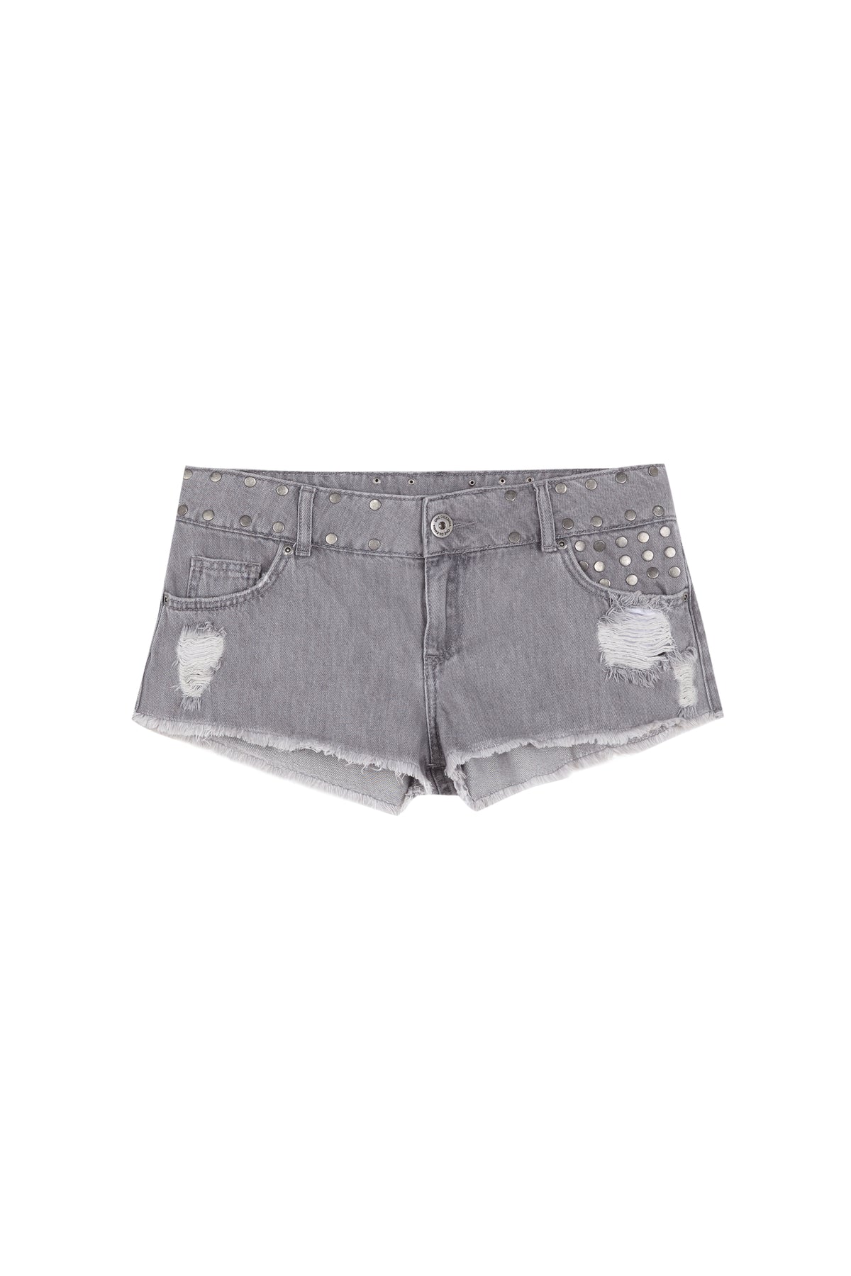 GREY MINI SHORT CROSSED STAR