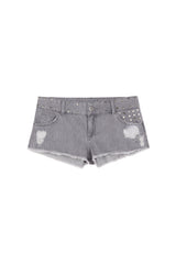 GREY MINI SHORT CROSSED STAR
