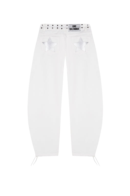 WHITE BALLOON JEANS