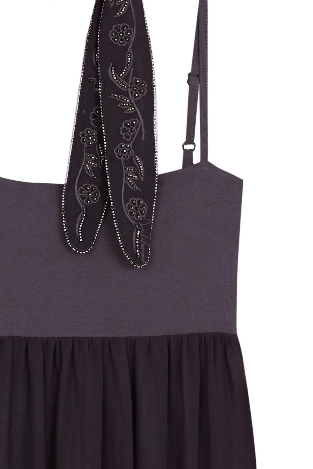 GREY BALLOON MINI DRESS