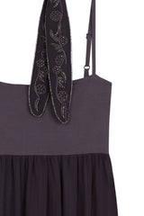 GREY BALLOON MINI DRESS