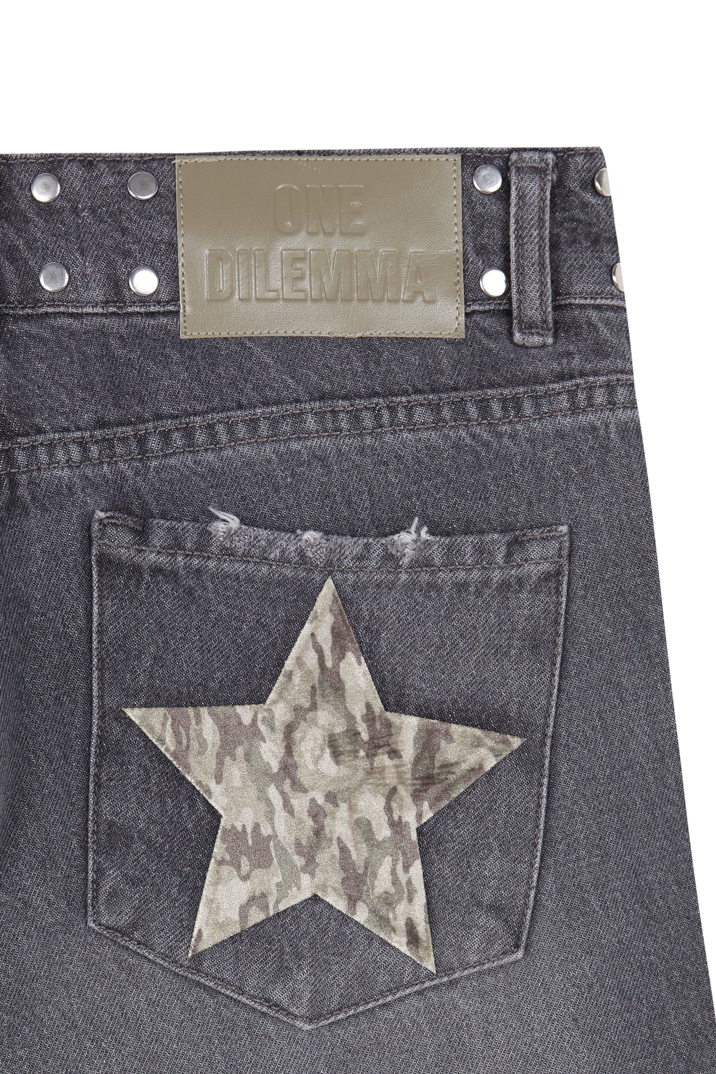 GREY JEANS MILITAR STAR