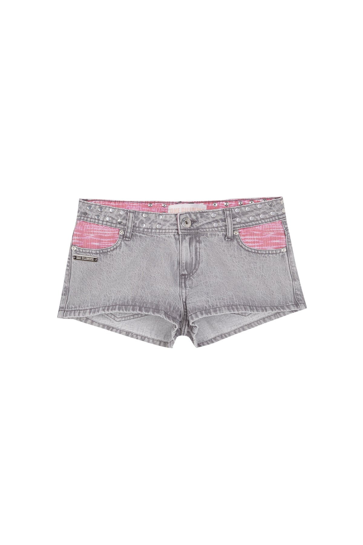 GREY MINI SHORT PINK STAR
