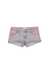 GREY MINI SHORT PINK STAR