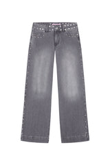 GREY JEANS MULTI-RED STAR
