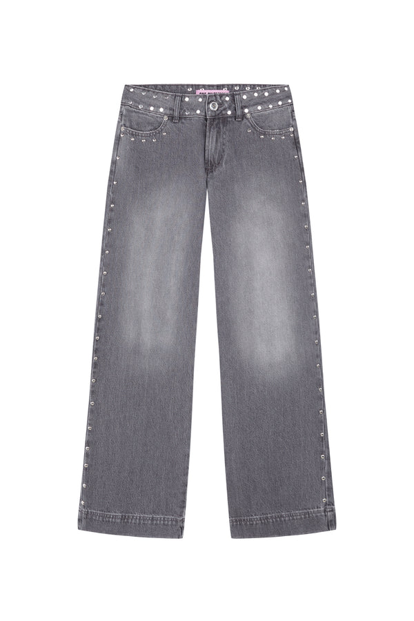 GREY JEANS MULTI-RED STAR