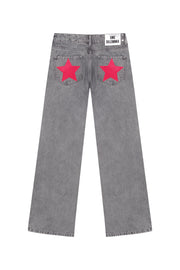 GREY JEANS PINK STAR
