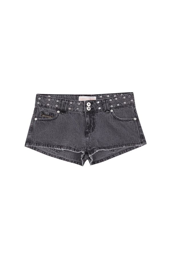 BLACK MINI SHORT BEADED STAR
