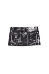 BLACK FOIL MINI SKIRT
