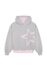 FRAYED STAR HOODIE