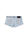 BLUE MINI SHORT POLKA STARS