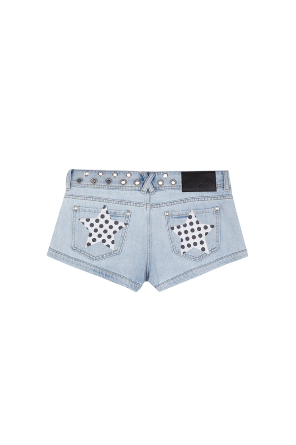 BLUE MINI SHORT POLKA STARS