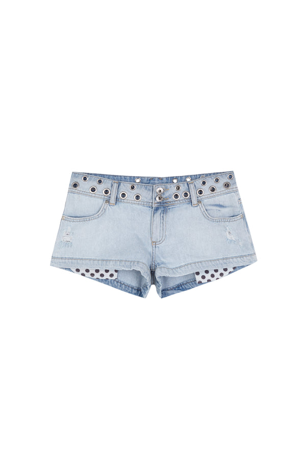 BLUE MINI SHORT POLKA STARS