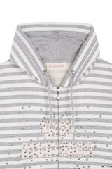 STUDDED ZIPPER HOODIE