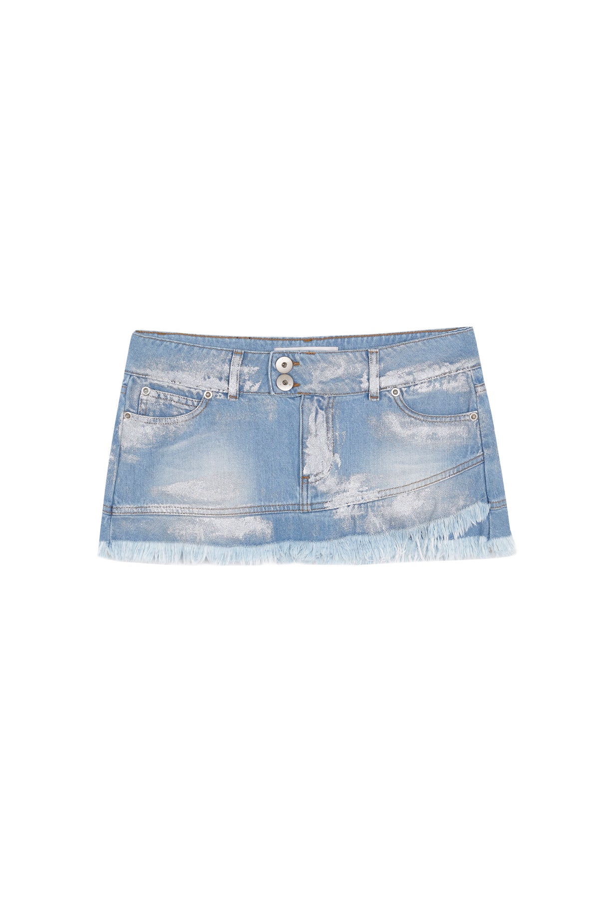BLUE MINI SKIRT BLACK STAR