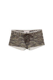 MILITARY LACES MINI SHORTS