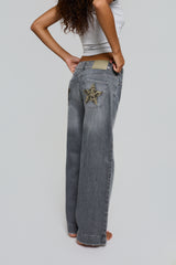 GREY JEANS MILITAR STAR