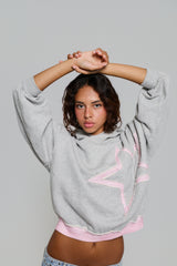 FRAYED STAR HOODIE