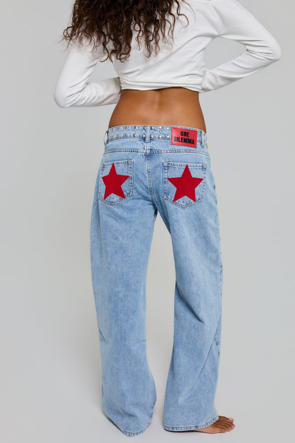 BLUE JEANS RED STAR