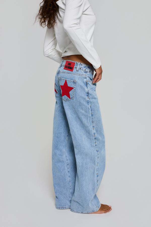 BLUE JEANS RED STAR