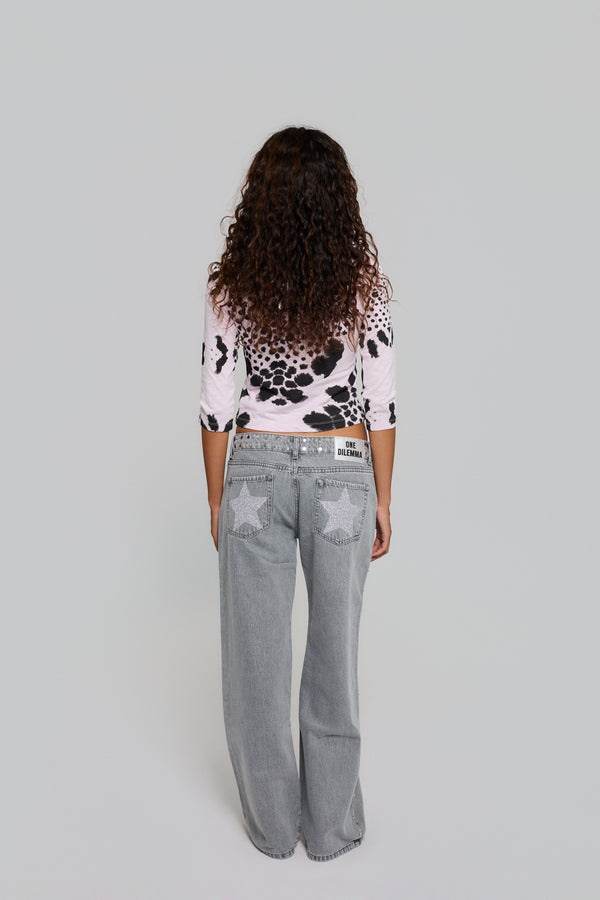 GREY JEANS SHINY STAR