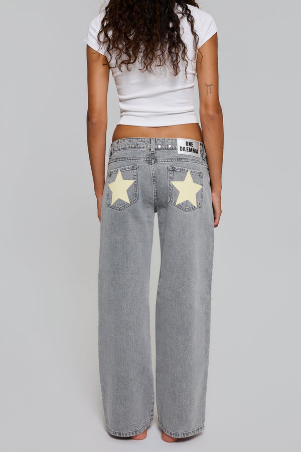 GREY JEANS YELLOW STAR