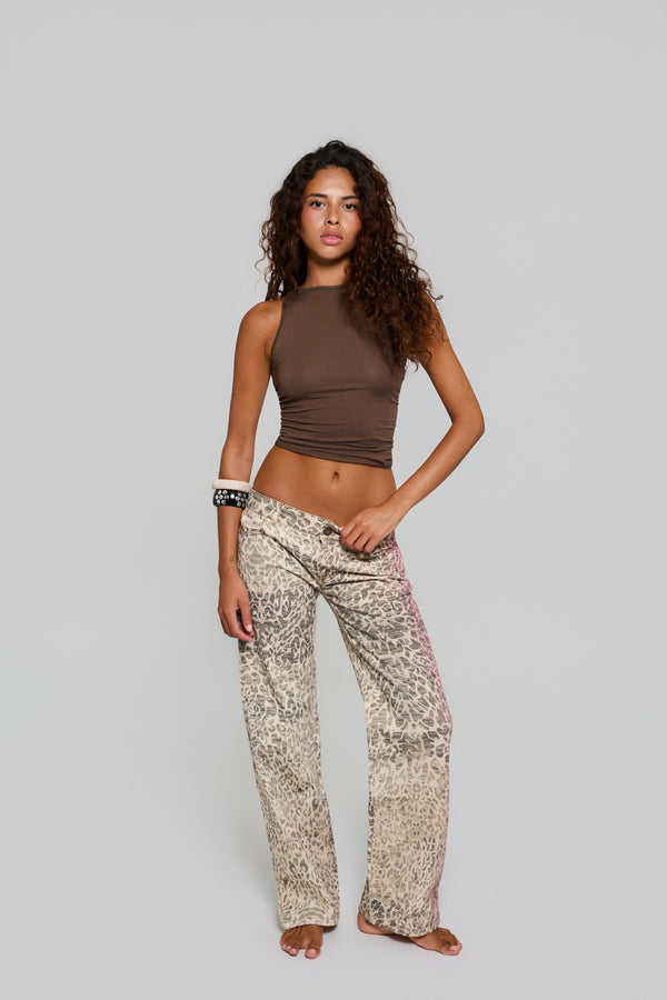 LEOPARD PINK FLASH JEANS