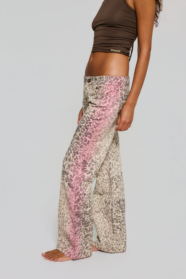 LEOPARD PINK FLASH JEANS