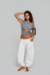WHITE BALLOON JEANS