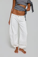 WHITE BALLOON JEANS