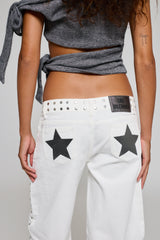 WHITE BALLOON JEANS