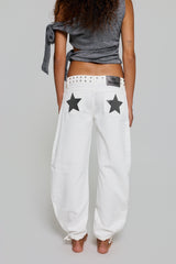 WHITE BALLOON JEANS