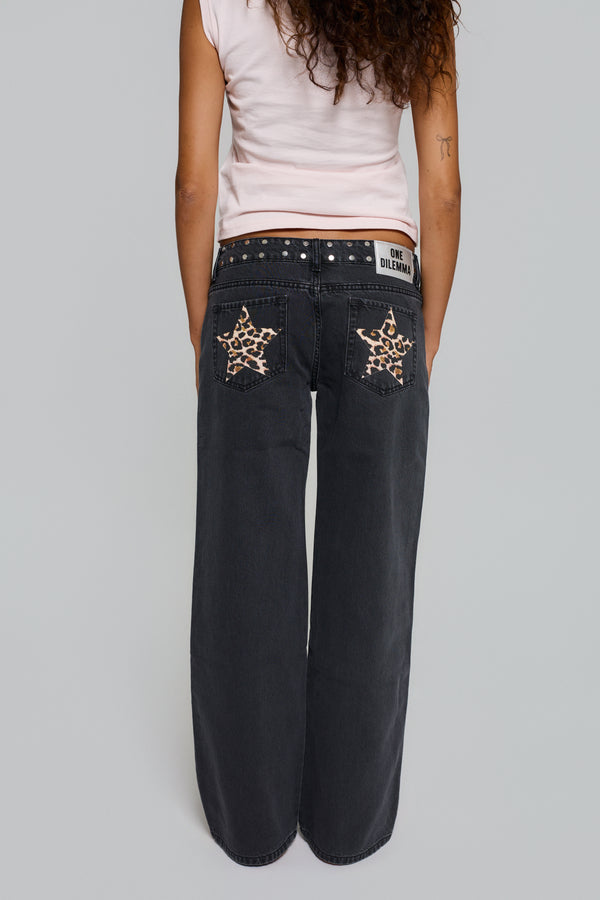 BLACK JEANS SAFARI STAR