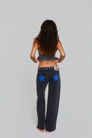 BLACK JEANS BLUE STAR
