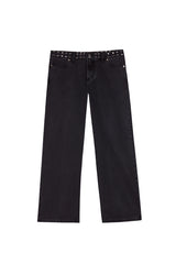BLACK JEANS PINK STAR