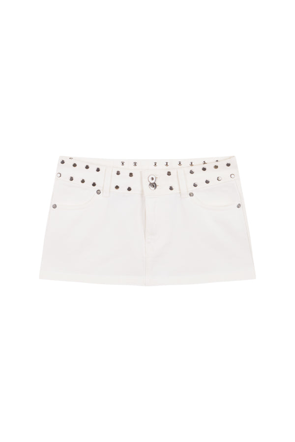 Mini-skirt pink print stars